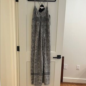 LOFT Black and White Patterned Dress